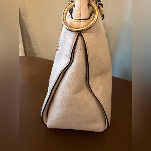 Coach Cream Mia Satchel with Animal Print Handles and Crossbody Strap - Picture 7 of 16